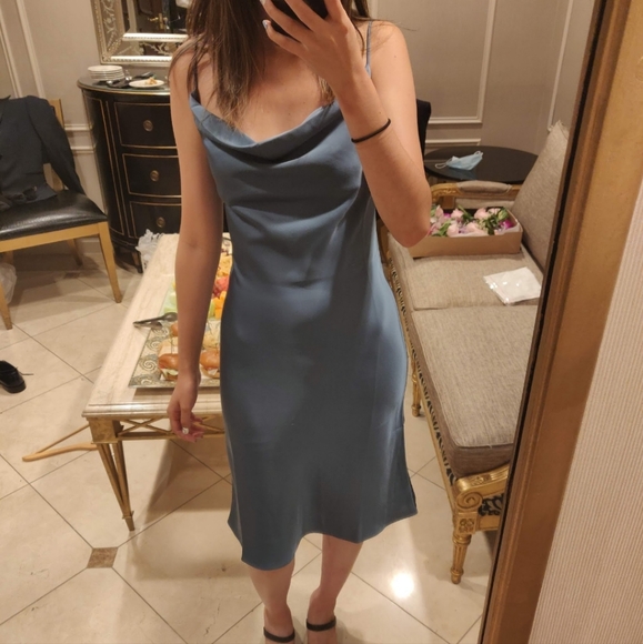 J.ING Aurelie Blue Midi Slip Dress - Picture 7 of 10